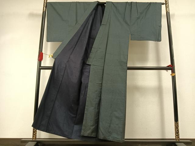 平和屋着物●男性　本場大島紬　アンサンブル　120亀甲　総詰め　正絹　逸品　AABJ4466fy