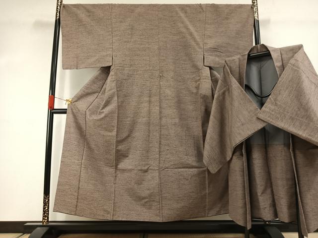 平和屋着物●男性　紬　アンサンブル　霞文　正絹　逸品　未使用　AABJ4477fy