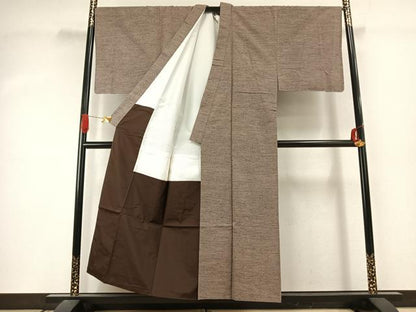 平和屋着物●男性　紬　アンサンブル　霞文　正絹　逸品　未使用　AABJ4477fy