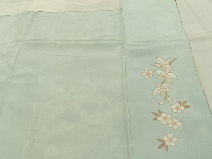 平和屋着物●訪問着　駒刺繍　草花文　金彩　正絹　逸品　AABJ4478fy