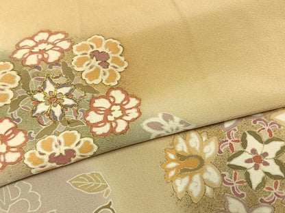 平和屋着物●訪問着　駒刺繍　吉祥花文　暈し染め　正絹　逸品　AABJ4479fy