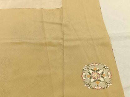 平和屋着物●訪問着　駒刺繍　吉祥花文　暈し染め　正絹　逸品　AABJ4479fy