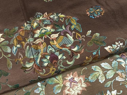 平和屋着物●訪問着　刺繍　花鳥文　暈し染め　正絹　逸品　AABJ4491fy