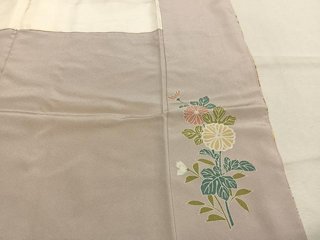 平和屋着物●訪問着　駒刺繍　地紙花文　暈し染め　金彩　正絹　逸品　AABJ4493fy
