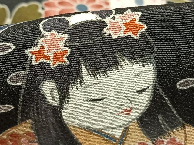 平和屋着物●豪華黒留袖　作家物　人物花文　金彩　正絹　逸品　AABJ4499fy