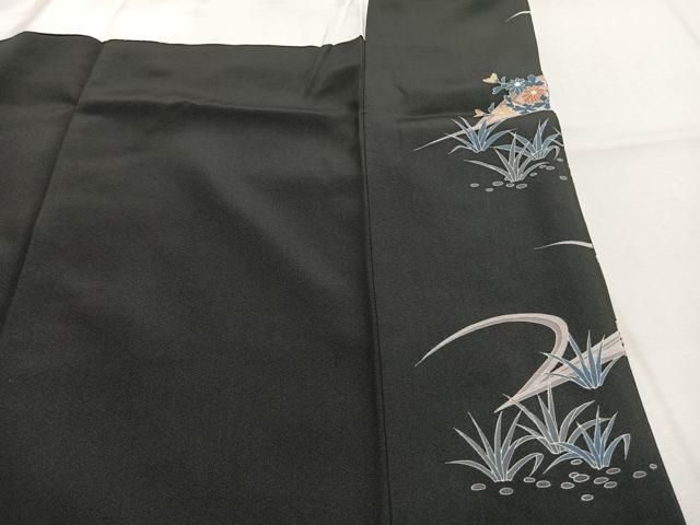 平和屋着物●豪華黒留袖　作家物　人物花文　金彩　正絹　逸品　AABJ4499fy