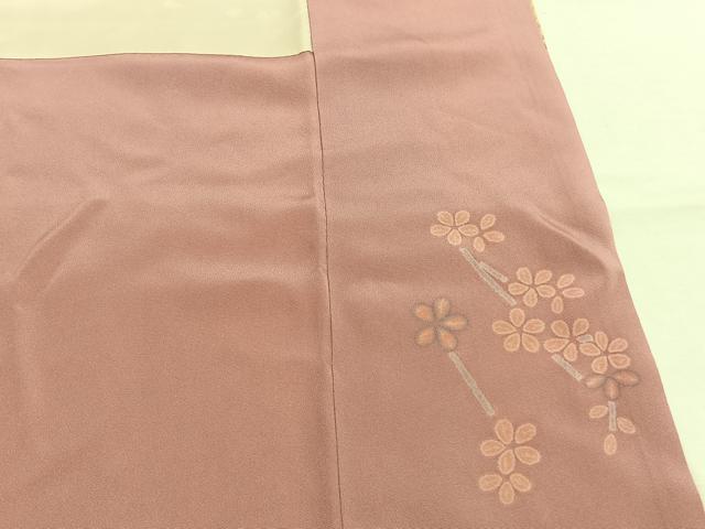 平和屋着物●訪問着　舞花文　暈し染め　金通し地　正絹　逸品　AABJ4503fy