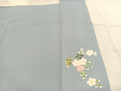 平和屋着物●訪問着　友禅　枝花文　暈し染め　正絹　逸品　AABJ4504fy