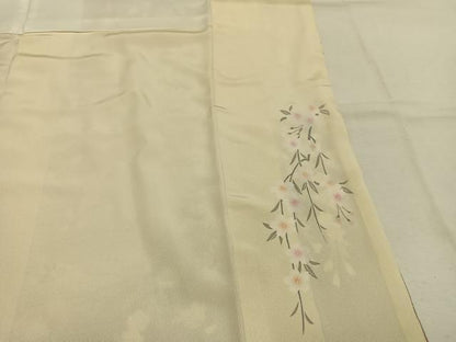 平和屋着物●訪問着　駒刺繍　草花文　暈し染め　正絹　逸品　AABJ4505fy
