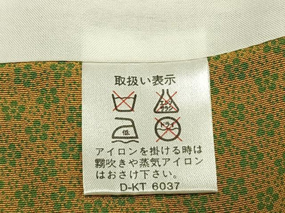 平和屋着物●訪問着　型染め　花鳥文　鬼しぼ縮緬　正絹　逸品　未使用　AABJ4507fy