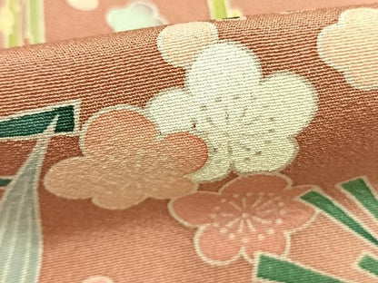 平和屋着物●訪問着　友禅　作家物　松竹梅　暈し染め　正絹　逸品　未使用　AABJ4512fy