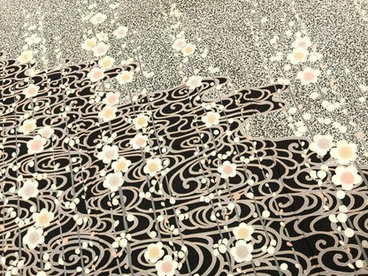 平和屋着物●訪問着　枝梅文　たたき染め　鈴乃屋扱い　正絹　逸品　AABJ4520fy