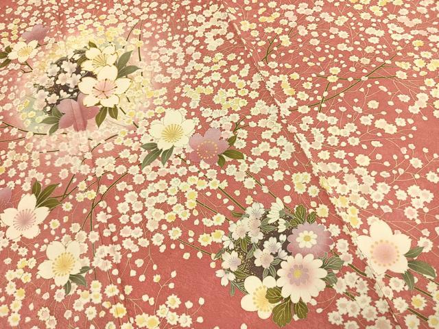 平和屋着物●豪華振袖　駒刺繍　草花文　暈し染め　金銀糸　金彩　正絹　逸品　AABJ4535fy