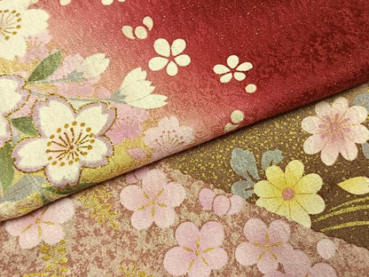 平和屋着物●豪華振袖　舞桜文　暈し染め　金糸　金彩　銀通し地　正絹　逸品　AABJ4536fy