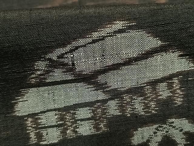 平和屋着物●上質な紬　風景文　正絹　逸品　AABJ4539fy