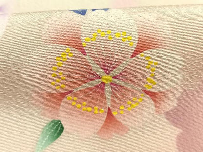 平和屋着物●豪華振袖　草花文　暈し染め　正絹　逸品　AABJ4542fy