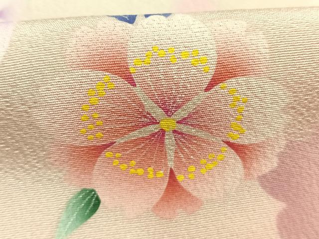平和屋着物●豪華振袖　草花文　暈し染め　正絹　逸品　AABJ4542fy