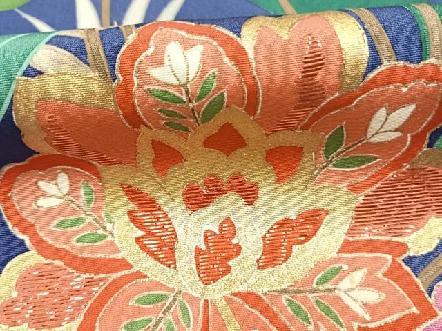 平和屋着物●豪華振袖　刺繍　草花文　暈し染め　金銀糸　金彩　正絹　逸品　AABJ4549fy