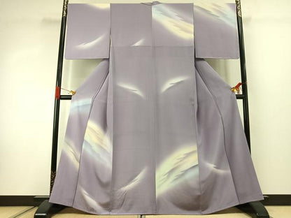 平和屋着物●訪問着　霞文　暈し染め　正絹　逸品　AABJ4555fy