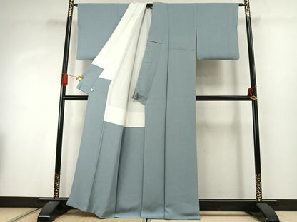 平和屋着物●上質な色無地　秘色色　鈴乃屋扱い　正絹　逸品　AABJ4559fy