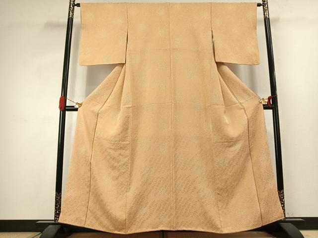 平和屋着物▼上質な小紋　霞文　正絹　逸品　AABJ4570fy