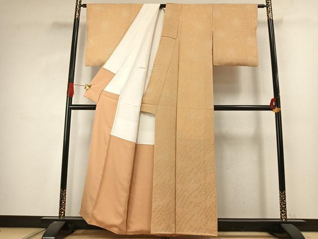 平和屋着物▼上質な小紋　霞文　正絹　逸品　AABJ4570fy