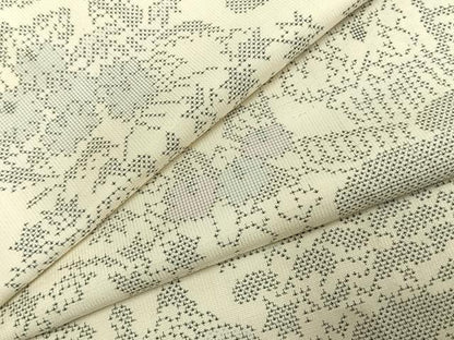 平和屋着物●本場大島紬　白大島　カタス9マルキ　風景文　正絹　逸品　AABJ4592fy