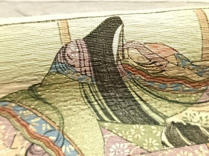 平和屋着物●友禅師・京の名工・伝統工芸士・樽本伊勢蔵 　訪問着　人物風景花文　暈し染め　金銀彩　正絹　逸品　AABJ4596fy