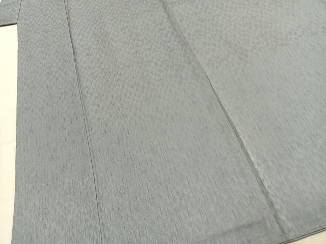 平和屋着物●上質な色無地　樹林地紋　灰青色　正絹　逸品　未使用　AABJ4611fy