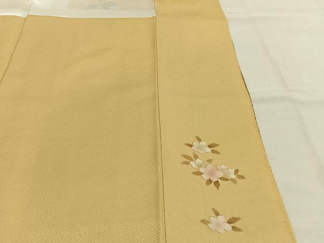 平和屋着物●訪問着　刺繍　草花文　暈し染め　金糸　金彩　正絹　逸品　AABJ4613fy