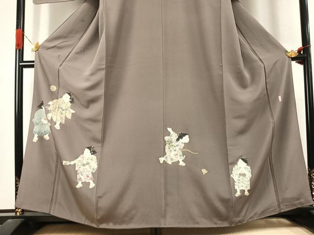 平和屋着物●訪問着　作家物　人物文　金彩　正絹　逸品　未使用　AABJ4616fy