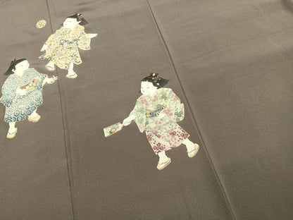 平和屋着物●訪問着　作家物　人物文　金彩　正絹　逸品　未使用　AABJ4616fy
