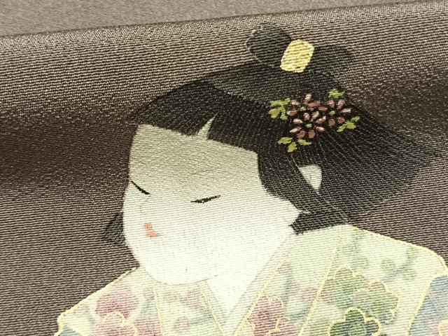 平和屋着物●訪問着　作家物　人物文　金彩　正絹　逸品　未使用　AABJ4616fy