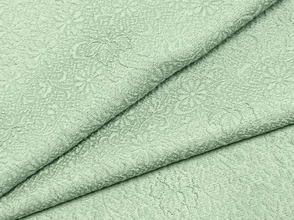 平和屋着物●上質な色無地　花唐草地紋　錆青磁色　正絹　逸品　AABJ4620fy