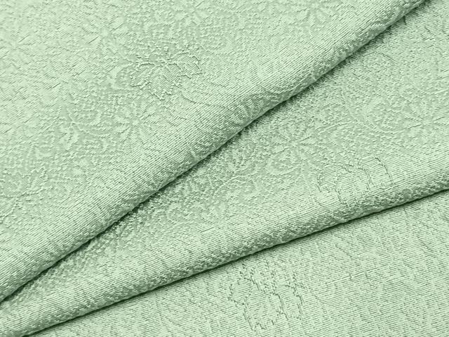 平和屋着物●上質な色無地　花唐草地紋　錆青磁色　正絹　逸品　AABJ4620fy