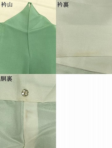 平和屋着物●上質な色無地　青磁色　正絹　逸品　AABJ4621fy