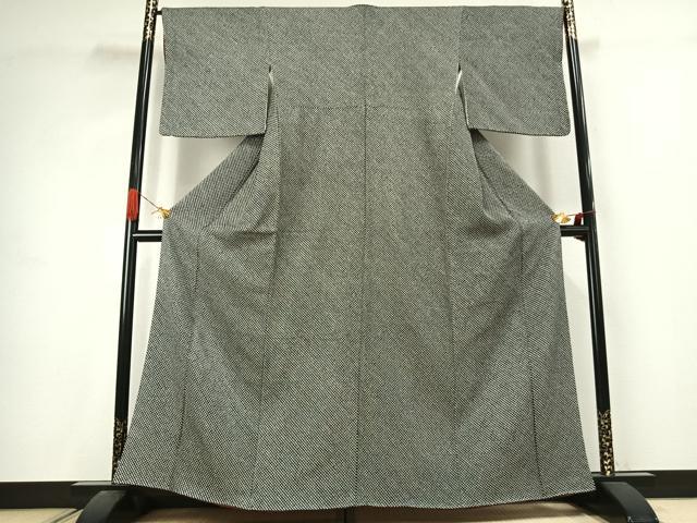 平和屋着物●大変加工の良い総絞り小紋　黒地　やまと誂製　正絹　逸品　未使用　AABJ4624fy