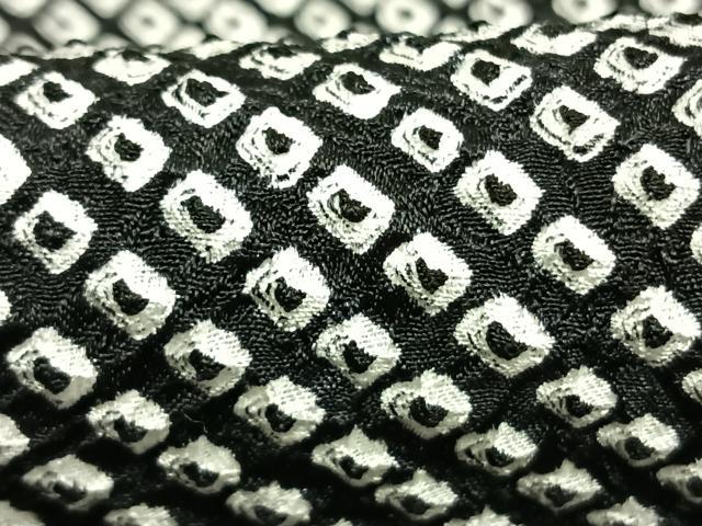 平和屋着物●大変加工の良い総絞り小紋　黒地　やまと誂製　正絹　逸品　未使用　AABJ4624fy