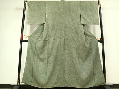 平和屋着物●大変加工の良い総絞り小紋　正絹　逸品　AABJ4625fy