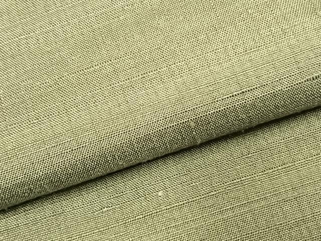 平和屋着物●上質な紬　色無地　柳茶色　正絹　逸品　未使用　AABJ4629fy