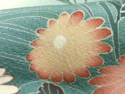平和屋着物●訪問着　友禅　風景花文　暈し染め　正絹　逸品　AABJ4636fy