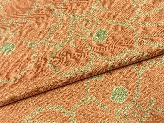 平和屋着物●上質な小紋　絞り　草花文　正絹　逸品　AABJ4643fy
