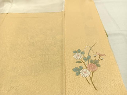 平和屋着物●訪問着　御所車花文　暈し染め　金彩　正絹　逸品　AABJ4648fy