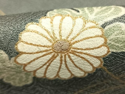 平和屋着物●上質な小紋　草花文　金彩　ますいわ屋扱い　正絹　逸品　AABJ4654fy