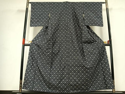 平和屋着物●本場琉球絣　紬　正絹　逸品　AABJ4658fy