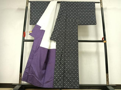 平和屋着物●本場琉球絣　紬　正絹　逸品　AABJ4658fy