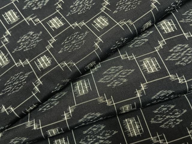 平和屋着物●本場琉球絣　紬　正絹　逸品　AABJ4658fy