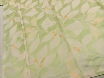 平和屋着物●上質な小紋　地紋起こし　枝葉文　正絹　逸品　AABJ4665fy