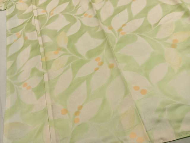 平和屋着物●上質な小紋　地紋起こし　枝葉文　正絹　逸品　AABJ4665fy