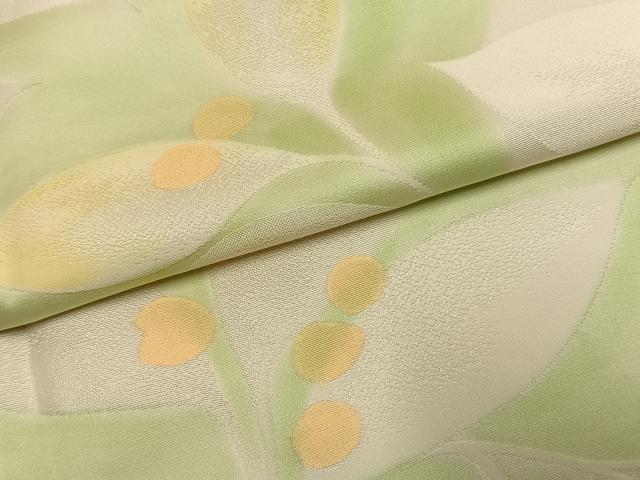 平和屋着物●上質な小紋　地紋起こし　枝葉文　正絹　逸品　AABJ4665fy